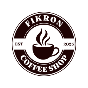 Brown Modern Circle Coffee Shop Logo